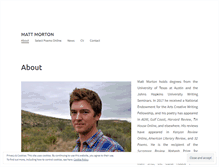 Tablet Screenshot of mattmortonpoetry.com